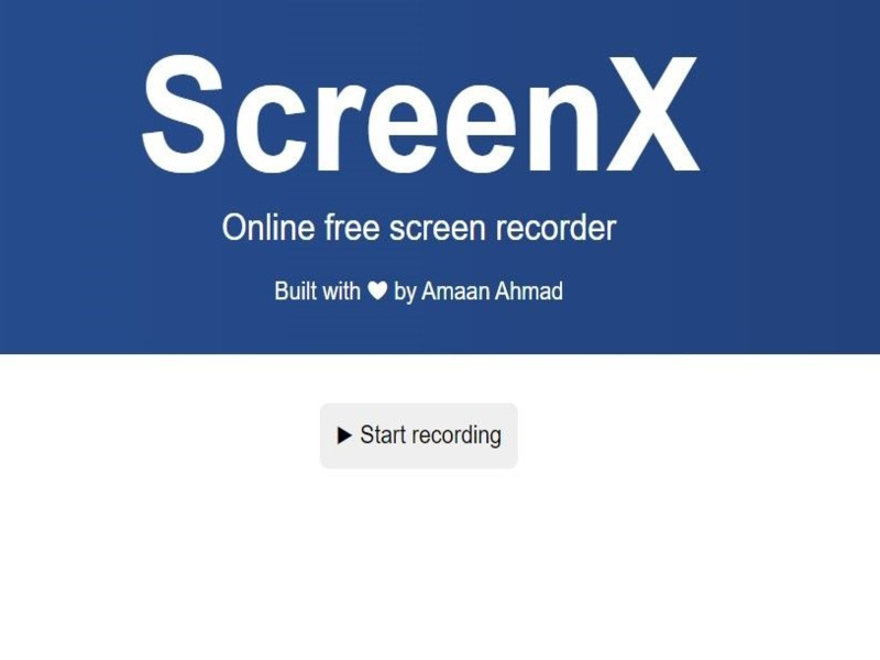 ScreenX - Online Screen recorder
